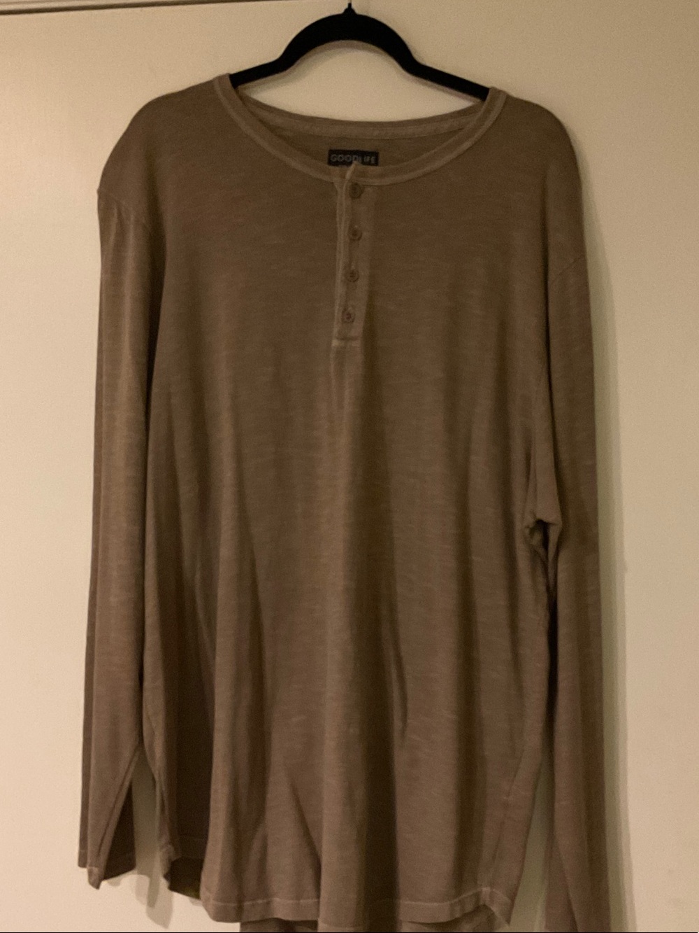 Good LifeTaupe Long-Sleeve Henley